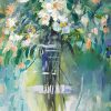 Dog Roses in Glass Vase