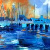 Simonstown Pier in Blue