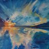 Eternal Blue Oil on Canvas Viglietti Art