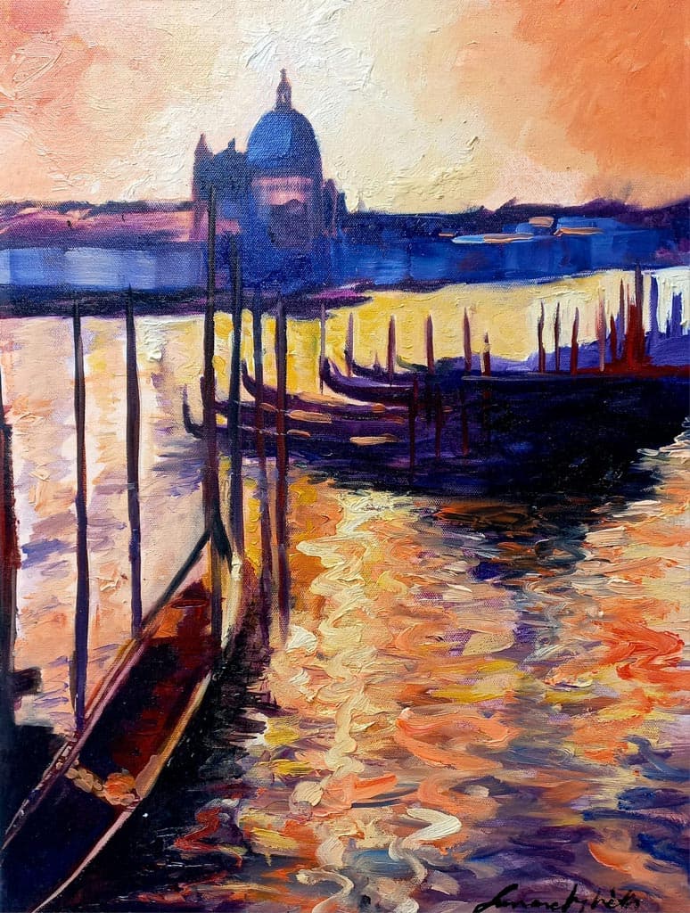 Gondolas at Sunset